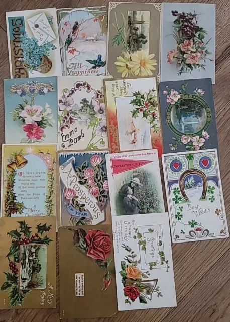 Vintage Antique Postcards Lot Of 15 (#6) Ephemera Crafts