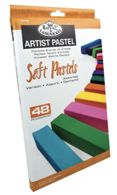 Royal & Langnickle 48 Soft Pastels - Full Length Artists Pastel Set - 48 Colours