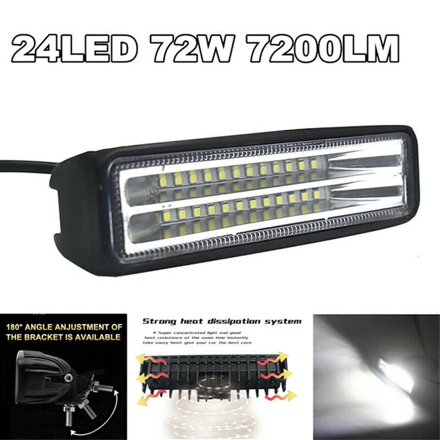 1X 6" 72W 7200LM Auto Fuoristrada LED Barra Luce Di Lavoro Camion 4WD Lampada Guida Nebbia Z H7