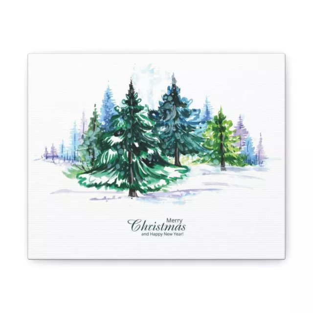Arbre de Noël, Forêt d’hiver, Galerie de toile Wraps 10"x8 »