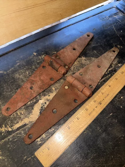 antique barn door strap hinges 12” (set of 2) From Old Barn in N.H.