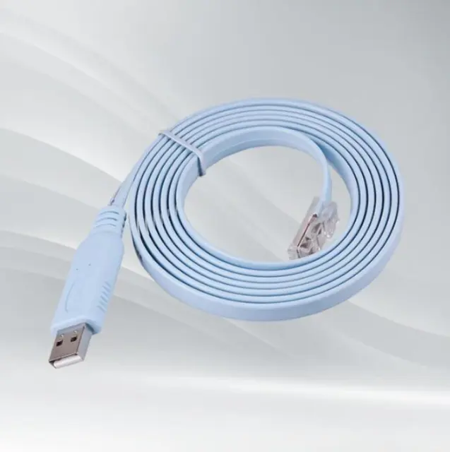 Câble adaptateur console 1.5M USB à RJ45 CAT5 pour routeurs Cisco CH340