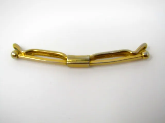Vintage Tie Collar Bar Clip: Gold Tone Ball End Design
