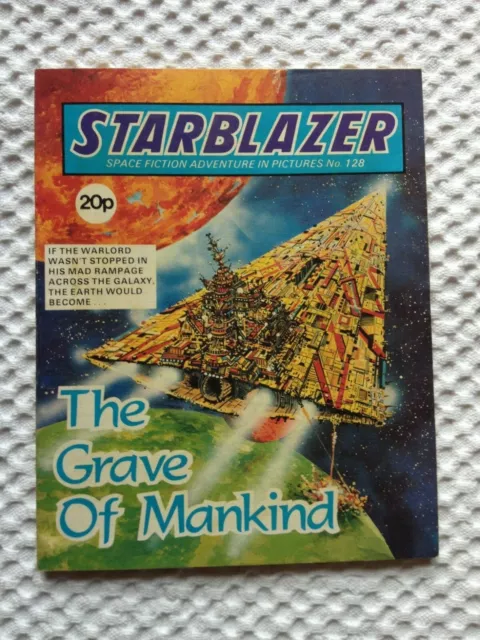 Vintage Starblazer Comic No 128 - The Grave of Mankind - Sci Fi Adventure