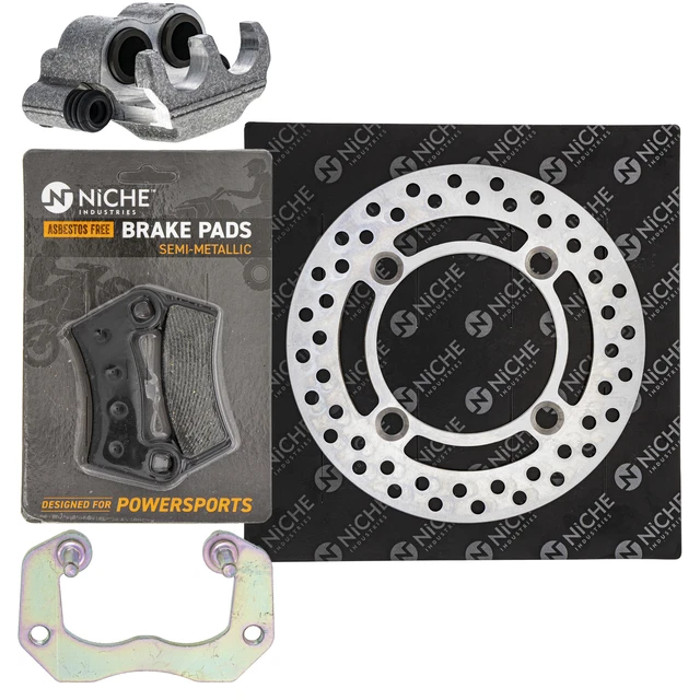 NICHE Rear Left Brake Rotor Caliper Pad Set for Polaris RZR 900 1000 2203318