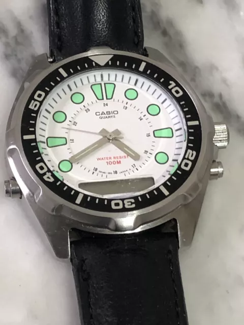 CASIO 307 AQ 600 W Plongee Diver 100 M Vintage Watch EUR 62 00 PicClick FR