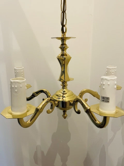 5 Arms Gold Chandelier Ceiling Light Candle Pendant Lights