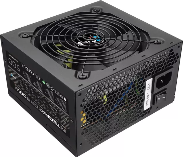 AeroCool Integrator 500 W 80 Plus Bronze Power Supply Unit with UK 3 Pin Power L