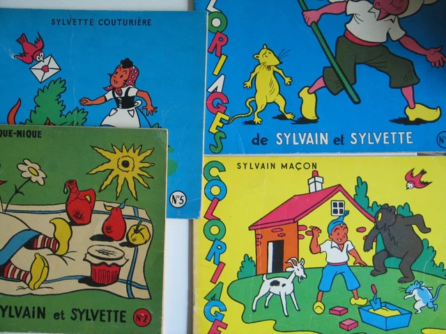 SYLVAIN ET SYLVETTE Rares Albums A Colorier Bon Etat + Lot 4 Maurice