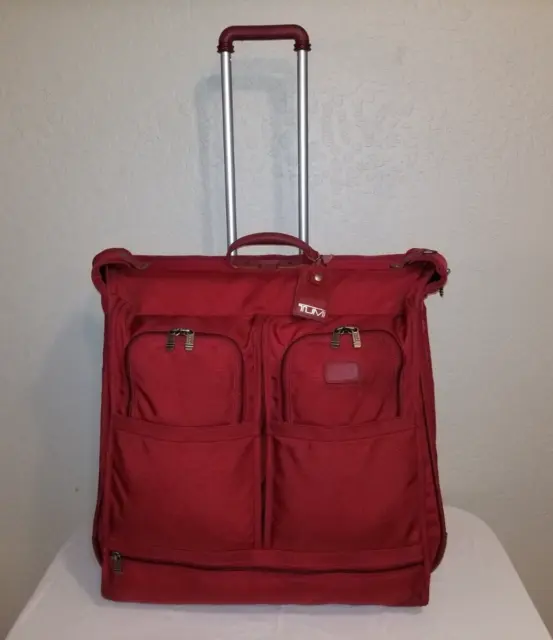 Tumi Red Alpha Wheeled 50" Garment Bag 2233RF Extended Trip Rolling Wardrobe
