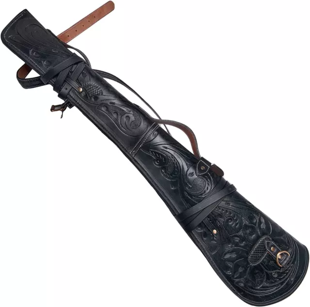 Hulara Genuine Handcraft Leather Rifle Case Winchester Case with Shoulder Strap