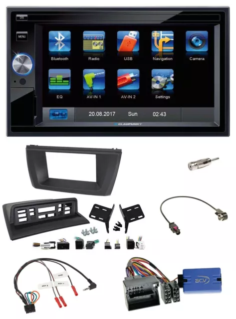 Blaupunkt Lenkrad USB Bluetooth TMC 2DIN Navigation für BMW X3 E83 2004-2010 mit