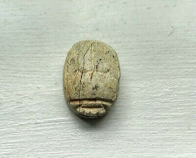 Ancient Egyptian Inscribed Beetle Scarab, Hyksos Period, 1800-1560 BC