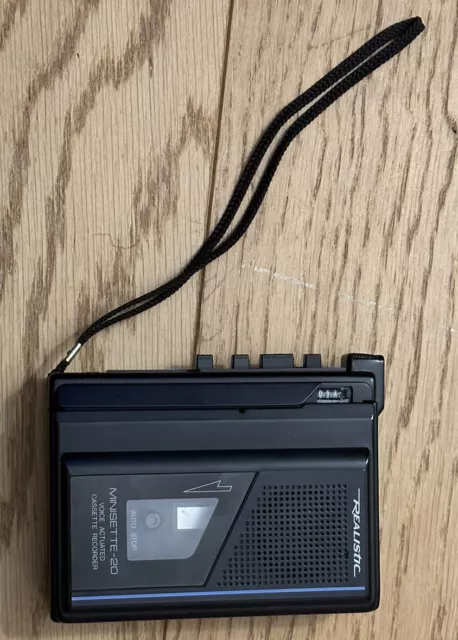 Vintage Realistic Minisette-20 Voice Actuated Cassette Recorder 14-1055A