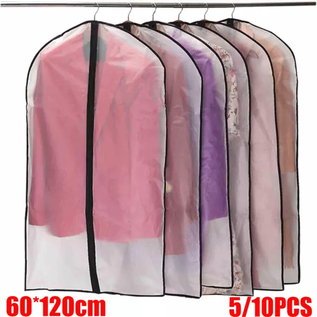 10x Clothes Cover Suit Dustproof Storage Bag Garment Dress Jacket Coat Protector