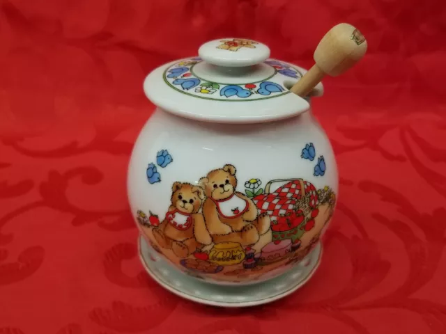 Enesco Lucy and Me Lucy Rigg bears honey pot with bottom