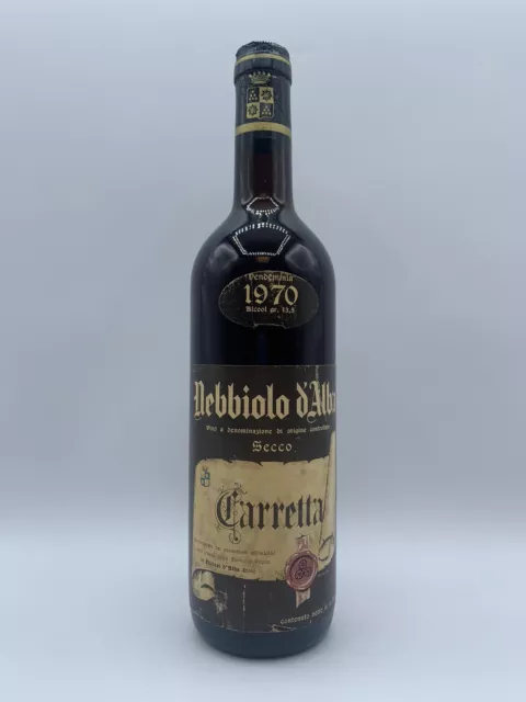 Vino Nebbiolo d’Alba Carretta D.O.C. 1970 Secco 72cl 13,5 % vol.