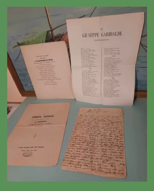 Risorgimento – Garibaldi – Lotto Di Un Manoscritto E Volantini – Cremona