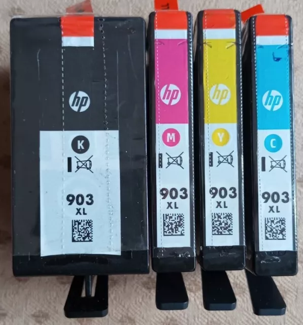 4 x Original HP 903XL Schwarz Cyan Magenta Gelb. Tintenpatronen 3HZ51AE