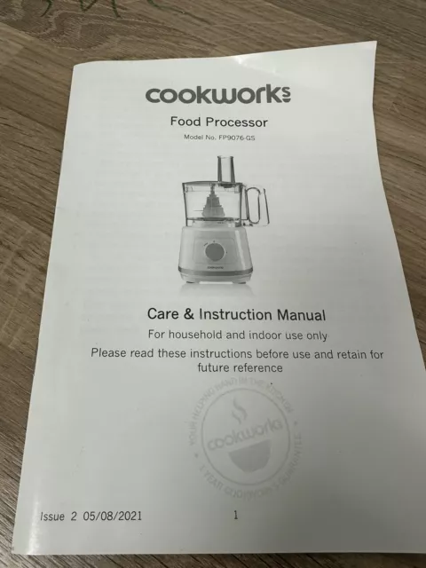Cookworks 1,4 l Küche Elektrische Küchenmaschine Häcksler Reibe Schneider Zerkleinerer 3