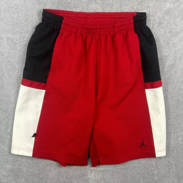Nike Air Jordan Basketball Shorts Mens Large Red White Jumpman Dri-Fit