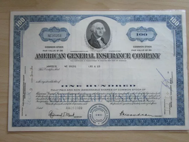 American General Insurance Company -100 Anteile -
