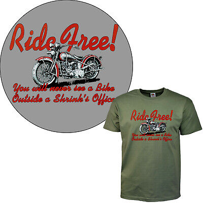 Biker T-Shirt Moto Vintage Oldtimer Harley-Motiv Slogan 4279 Oliva