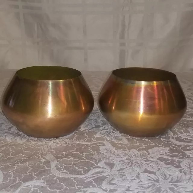 Pottery Barn Brem Gold Ombre Candle Pot