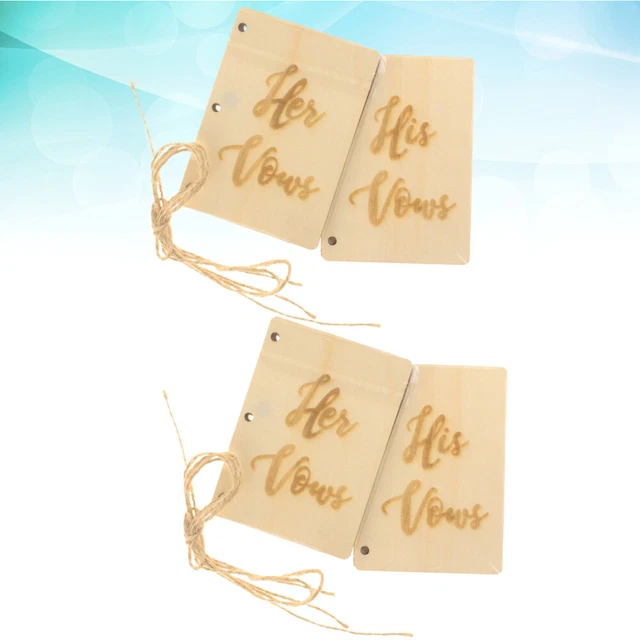 4 piezas/2 Sus votos Su libro de votos ceremonia votos libros beige