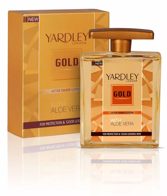 Yardley London Gold Refreshing Aftershave Lotion With Aloe Vera, 100 ML