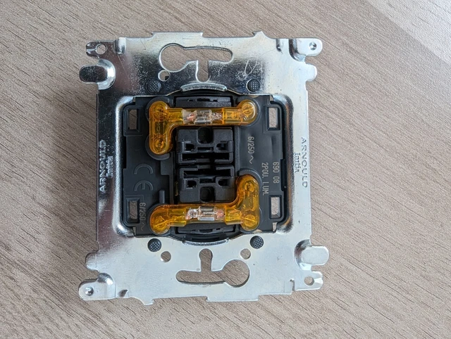 Bouton Poussoir à Voyant ARNOULD INITIA Blanc - Occasion Avec Lampe Incluse - Réf 69011
