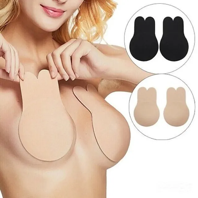Bra Lift Up Breast Invisible Nipple Cover Silicone Strapless Self-Adhesive