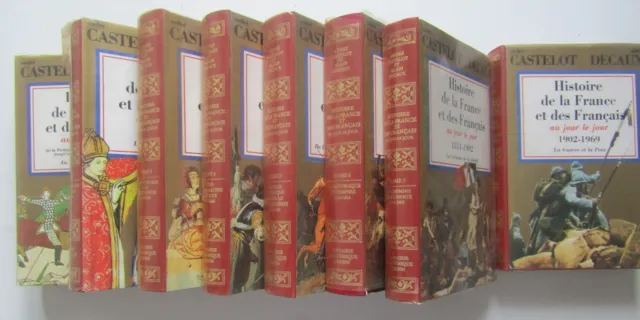 Histoire de la France et des Français en 8 Volumes Complet - Castelot Decaux