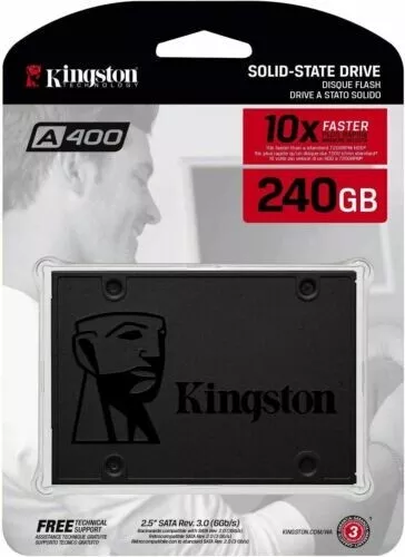 Kingston SSD Disque Dur Externe Interne A400 240Go 2,5" BX MX SATA3