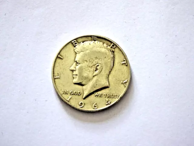JFK John F Kennedy Commemorative Silver 90% Half Dollar Coin 1964