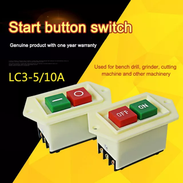 380V LC3-5/10A ON-OFF Push Button Switch 2 Positions Three Phase Start Button F1