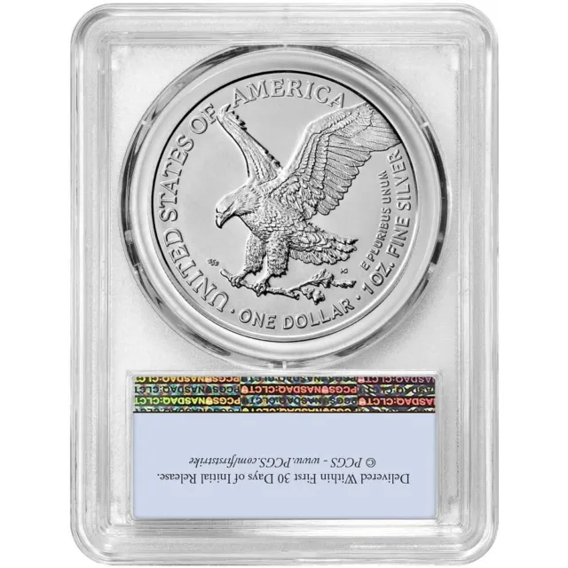 2024 $1 American Silver Eagle PCGS MS70 FS Flag Label 2