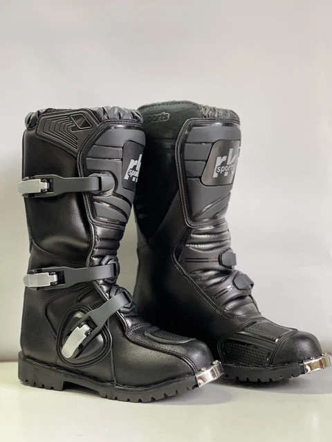 Rksports Enfants Moto Tout Terrain Neuf Motocross MX Cuir Noir Bottes