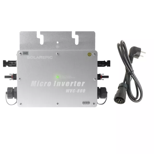 800W MPPT Wasserdichter Netzwechselrichter DC22–50V auf AC220V Reiner Sinus IP65