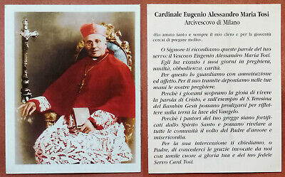 Santino Holy Card Cardinale Eugenio Alessandro Maria Tosi 