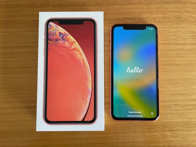 iPhone XR Coral 128 GB SIMフリー 本体 美品 iPhone XR Coral 128GB
