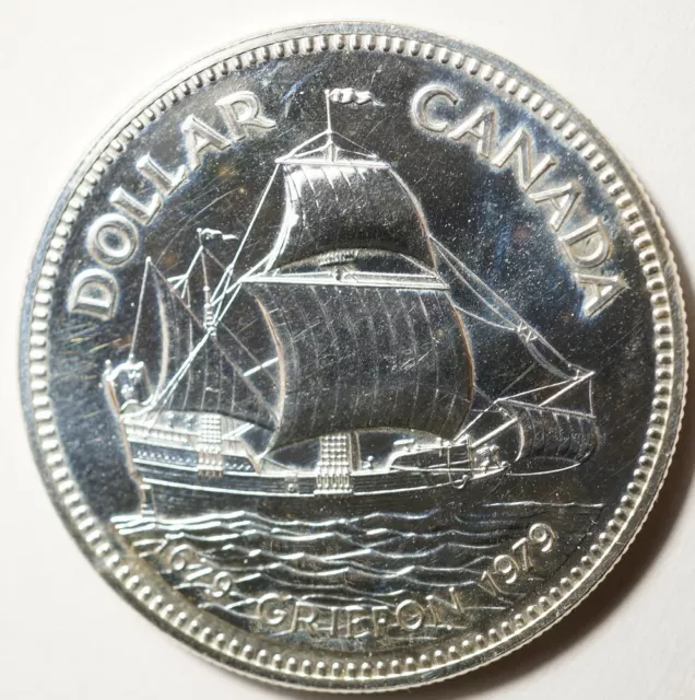 Canada : 1 Dollar Argent 1979 Navire Griffon - Elizabeth Ii