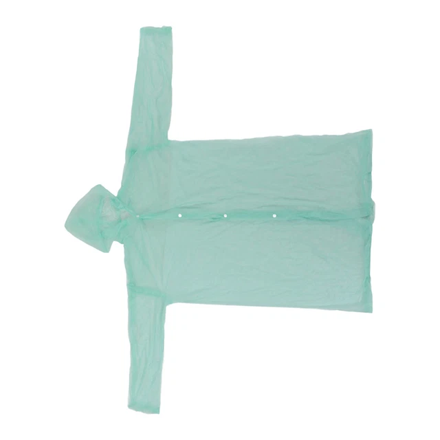 (Vert)Imperméable Portable Universel Avec Capuche Et Manchon