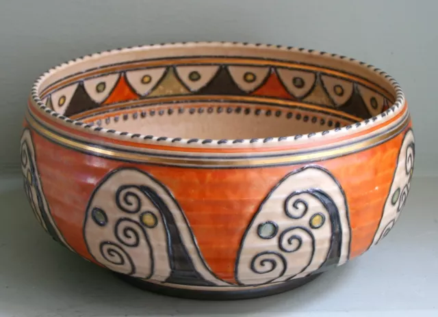 Charlotte Rhead Crown Ducal Bowl Pattern No 4926 Arabian Scroll