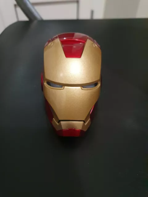 Iron Man Casco In Metallo Con Luci Ironman Armatura Testa Action Figure Stark
