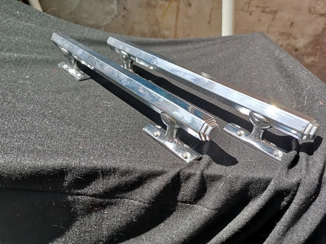 Pair Of Art Deco Chrome Door Handles c1930s