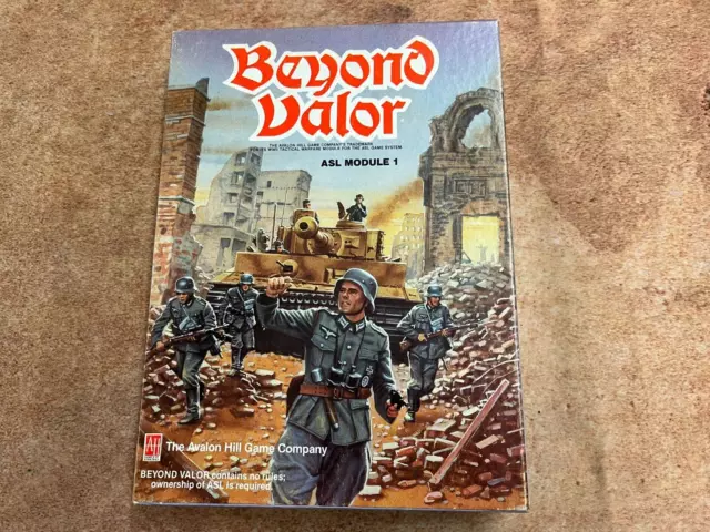 Avalon Hill Beyond Valor Advanced Squad Leader Module 1 1st Ed 1985 Board Game