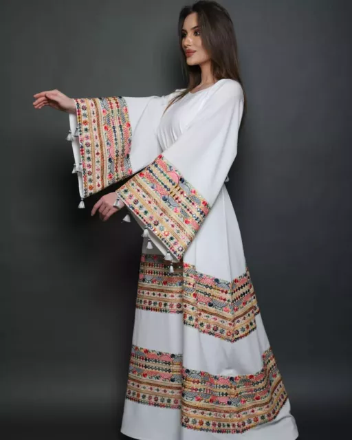 Abaya Thobe Long Embroidered Traditional Jordanian Palestinian Heritage Dress 3