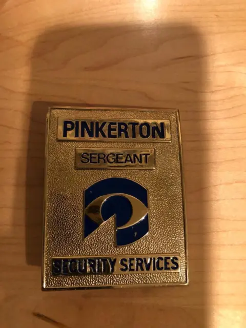 Vintage Pinkerton Security Services Sergeant Badge  # 1058