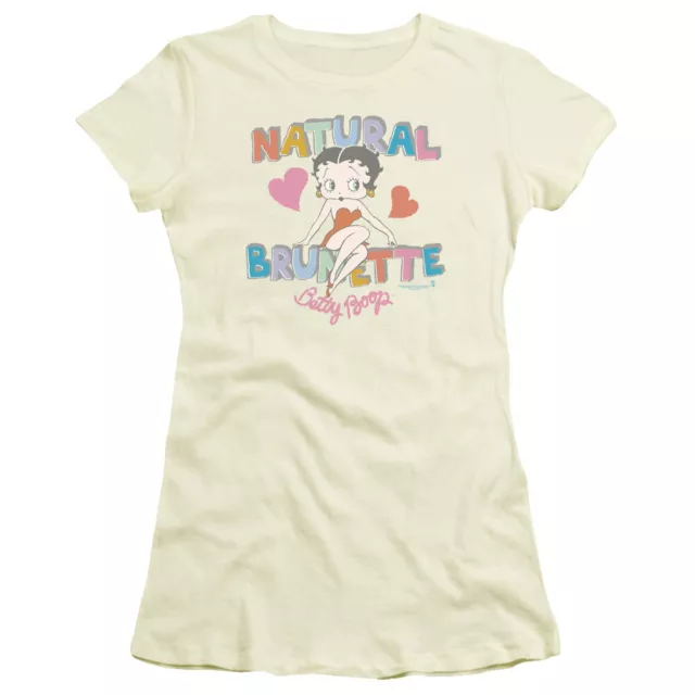 Betty Boop "Natural Brunette" Girl's Junior Babydoll Tee